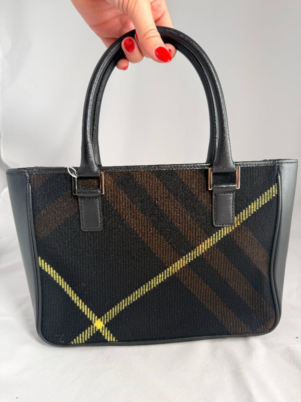 Burberry Wool Plaid Handbag